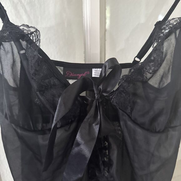 Black Lace Babydoll Lingerie Set Womens Small  NWOT - Picture 5 of 10